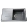 Гранітна мийка Globus Lux LUGANO 780х435-А0003, сірий металік- Фото 1